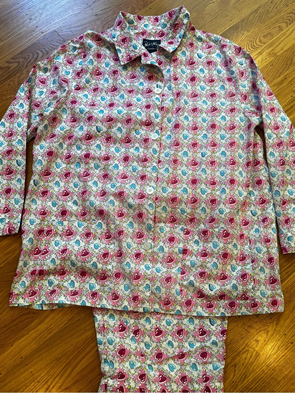 Nick & Nora Cotton Pajama Set, Sz XXL EUC